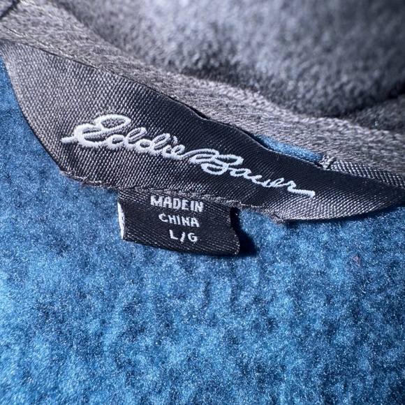 Eddie Bauer 1/4 Zip Pullover Sweater - Men’s Large - Blue Heather - Picture 4 of 4